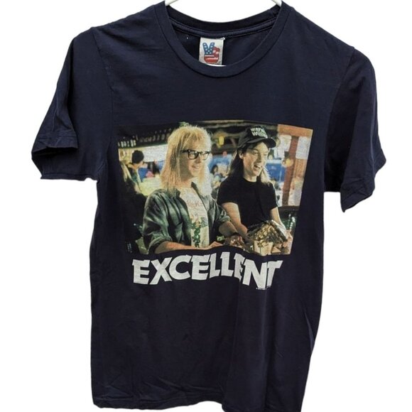 Junk Food Clothing Other - Wayne's World Excellent Navy 100% Cotton Tshirt Size Small